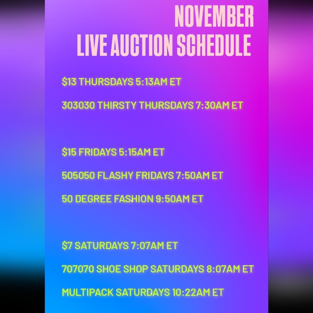 Callie Lives has LIVE AUCTIONS  THURSDAY FRIDAYS SATURDAYS IN NOVEMBER - Picture 3 of 4